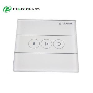 Panneau de verre de sécurité trempé physique 4 mm, taille personnalisée par le fabricant, pour interrupteur 86, avec perçage et polissage, couvercle d'interrupteur en verre 86 - Product Image 1
