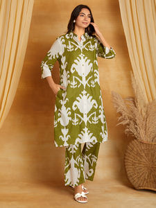 Nuevo Lanzamiento: Conjuntos de Cordón con Estampado Floral Étnico para Fiestas, con Pantalón y Top Floral para la Temporada de Otoño, de Proveedor Indio - Product Image 2