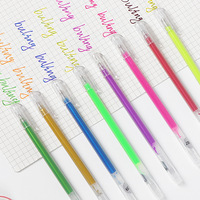 Lot de 60 stylos gel en plastique 0,8 mm à paillettes, couleurs fixes, vente en gros, promotionnels, pour peinture, modèle transfrontalier très demandé