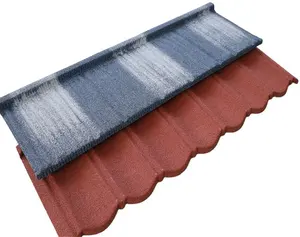 Tejas de techo de porcelana profesional Tejas de pizarra para techos solares Teja de techo de metal recubierta de piedra