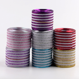 High Quality Glitter <strong>Jute</strong> Wired Burlap Christmas <strong>Ribbon</strong> With Wire - Product Image 1