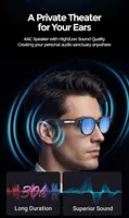 Caméra IA 4K HD avec traduction en temps réel, audio à oreille ouverte, lentille photochromique, commande vocale, contrôle par application, cadre en plastique et titane, 7 jours
