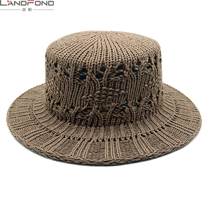<span class=keywords><strong>Chapeau</strong></span> de soleil en paille tressée ouverte pour femme Landfond, protection solaire, <span class=keywords><strong>chapeau</strong></span> melon à bord plat tendance, <span class=keywords><strong>chapeau</strong></span> de plage à large bord - Product Image 5