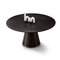 Table à Manger Ronde en Bois Noir au Design Nordique pour Salle à Manger Moderne, Capacité 4-8 Personnes, Plusieurs Tailles, Personnalisation OEM