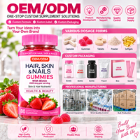 Bonbons Gélifiés Vitaminés OEM à Succès pour Adultes : Cheveux, Peau, Ongles, Soutien Immunitaire, Certifiés Halal, ODM, Biotine & Collagène
