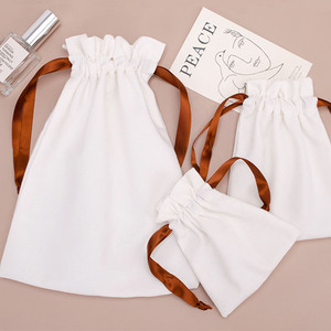 Eco-Friendly Personalized Canvas Cotton <b>Drawstring</b> Bag Recyclable Jewelry Packaging for <b>Bracelets</b> Glasses Grocery Bag - Product Image 2