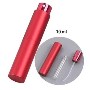 Perfume Sample Bottle Aluminum Perfume Atomiser Travel Refillable Bottle Handbag Portable Spray 10ML