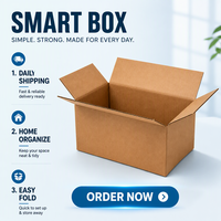 Boîte d'expédition en carton ondulé Kraft, boîte d'emballage personnalisée pour l'e-commerce, le déménagement, l'exportation, le stockage et la livraison