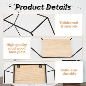 Creative Metal Wall Hanging Hexagonal Racks Living Room Bathroom Decoration <b>Storage</b> Rack Metal <b>Shelves</b> - Product Image 4