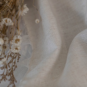 French girl princess style lace ruffled cream white bay window modern minimalista cotone <span class=keywords><strong>lino</strong></span> tinta unita <span class=keywords><strong>tenda</strong></span> da soffitto - Product Image 4