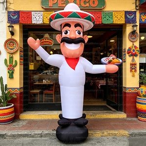 Grand mannequin gonflable mexicain <span class=keywords><strong>de</strong></span> 3 mètres, en tissu Oxford, sur le thème du Cinco <span class=keywords><strong>de</strong></span> Mayo, pour la présentation alimentaire - Product Image 4