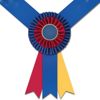 Rubans et rosettes personnalisés en satin pour concours équestres, badges de championnat avec impression de logo