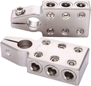 Serres-câbles pour batteries au plomb, calibre 8AWG jusqu'à 4/0(XL) AWG, connecteurs 12 voies, positif et négatif (+/-) (paire) - Product Image 1