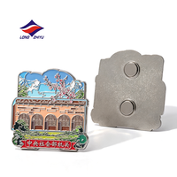 Longzhiyu 20 Tahun Suvenir Kota Magnet Kulkas dari Logam Paduan Ramah Lingkungan Seni Rakyat Stiker Potong Khusus dengan Logo Merek Hadiah
