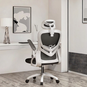 Silla de Oficina Ergonómica Moderna de Malla, Giratoria, con <span class=keywords><strong>Respaldo</strong></span> Ajustable en <span class=keywords><strong>Altura</strong></span>, Marco de Plástico, para Espacio de Trabajo, Hogar, Dormitorio o Taller - Product Image 4