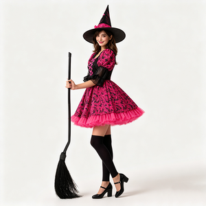 <span class=keywords><strong>Disfraz</strong></span> <span class=keywords><strong>de</strong></span> <span class=keywords><strong>Bruja</strong></span> Rosa y Negra para Halloween, Vestido Corto para Mujer Adulta, <span class=keywords><strong>Disfraz</strong></span> <span class=keywords><strong>de</strong></span> <span class=keywords><strong>Bruja</strong></span> con Sombrero <span class=keywords><strong>de</strong></span> <span class=keywords><strong>Bruja</strong></span> - Product Image 2