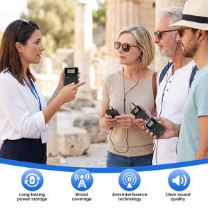 Système de guide touristique sans fil Yingmi noir avec crochet d'oreille, portée de 200 m, certifié CE, portable pour églises et voyages, garantie à vie - Product Image 6