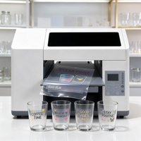 Imprimante UV DTF à plat A3 pour enveloppes de tasses, machine de transfert d'autocollants, solution d'impression CMYK+W+Vernis avec Ethernet