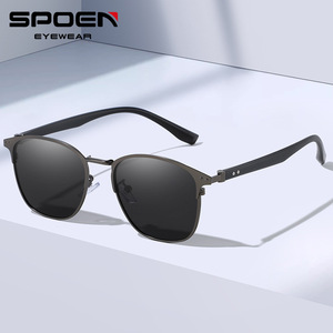 SPEN แว่นตากันแดดทรงกลมทำจากโลหะสำหรับทุกเพศ UV400แว่นตาขับรถโพลาไรซ์ - Product Image 1
