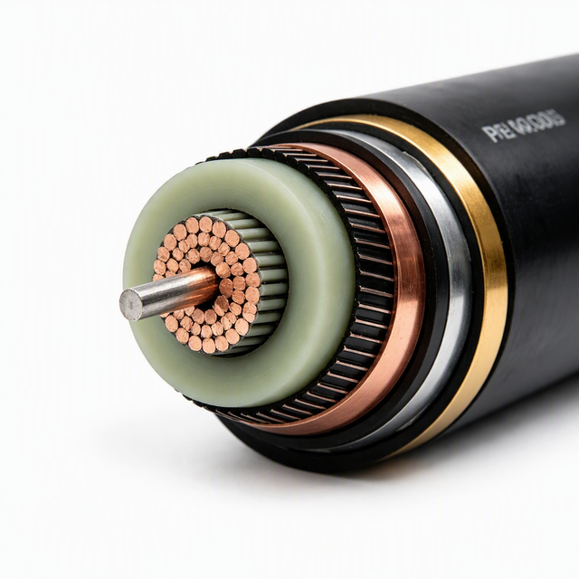 110kV 220kV YJLW03 Single Core High Voltage XLPE Power Cable Corrugated Aluminum Sheath Flame Resistant Ultra High Voltage Cable