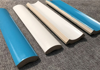 6x6 Cobalt Blue Nose Céramique Piscine Bord Bull-nose Coping Border Tuile Pour Les Bords