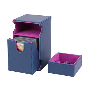 Nouvelle boîte de rangement élégante en cuir PU pour plus de 100 cartes de sport, pour OEM CCG, pour <span class=keywords><strong>Magic</strong></span> <span class=keywords><strong>Commander</strong></span> Premium - Product Image 3