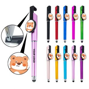 Promotional Plastic <b>Sublimation</b> Phone Stand Ballpoint <b>Pen</b> Office Multifunctional Touchscreen Blank Heat Press <b>Pen</b> - Product Image 1