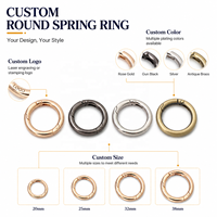 Nouveaux fermoirs à ressort en métal gris anthracite à double anneau en O, petits crochets de connexion robustes, clips métalliques