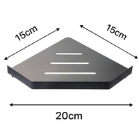 Étagère de salle de bain triangulaire moderne en acier inoxydable 304, écologique, étanche, petite étagère d'angle pour salle de douche, utilisation hôtelière