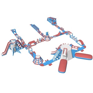 Parc aquatique gonflable mobile sur terre, parc d'attractions aquatiques commercial, jeu d'obstacles, aquaparc gonflable, parc d'attractions aquatiques en PVC - Product Image 3