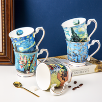 Tasse en céramique haut de gamme, souvenir créatif, vente en gros, mug à café vintage en porcelaine fine pour cadeau d'affaires