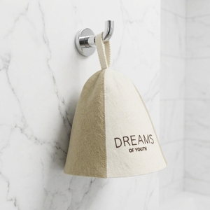 Chapeau de sauna de luxe en feutre de laine couleur personnalisée, directement de l'usine, doux, réutilisable, avec protection des oreilles, pour adultes, idéal pour hôtels et spas - Product Image 4