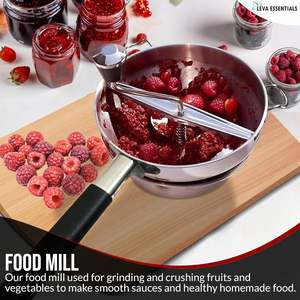 Moulin à Confitures Manuel en Acier Inoxydable, Presse à Boue, Pommes <span class=keywords><strong>de</strong></span> Terre, <span class=keywords><strong>Broyeur</strong></span> <span class=keywords><strong>de</strong></span> Fruits avec 3 Disques <span class=keywords><strong>de</strong></span> Meulage - Product Image 4