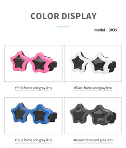 Gafas de Sol para Perros y Gatos, Protección UV, Montura Rosa en Forma de Estrella, Correa Ajustable, para Cachorros Pequeños, Venta al Por Mayor - Product Image 4