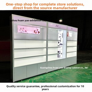 Vitrine de présentation de cosmétiques LED personnalisée avec rangement verrouillable, étagères multi-niveaux pour magasin de proximité - Product Image 4