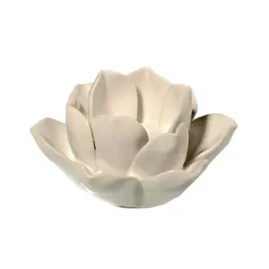 Handmade Various Colors Ceramic Tealight Holder Lotus Shaped Candle Holder