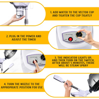 2 in 1 Hair Steamer & Facial Steamer Profesional Salon Hood Pengering Rambut Ozone Perawatan Rambut Mesin Kecantikan