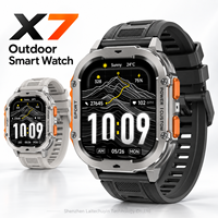 Montre connectée X7 de haute qualité, notifications de messages, écran AMOLED de 2,13 pouces, appels Bluetooth, 100 modes sportifs, batterie de 1000 mAh, 3 ATM, vente en gros