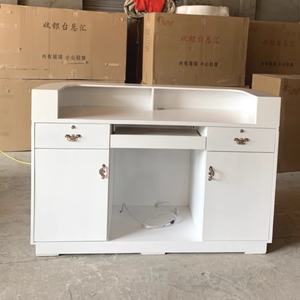 Caisse enregistreuse moderne en marbre et métal, comptoir de réception pour salon de beauté, couleur personnalisée, comptoir d'accueil - Product Image 4