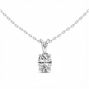 Elegante Collar con Colgante de Diamante Cultivado en Laboratorio para Mujer con Piedras de Claridad VVS VS y Color EF en Plata de Ley 925 - Product Image 4