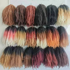 Extensions de cheveux <span class=keywords><strong>synthétiques</strong></span> pour tresses afro marley pré-gonflées de 100 g, 18 pouces, faux locs, <span class=keywords><strong>dreadlocks</strong></span>, tresses au crochet, ombré - Product Image 3