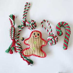 Juguetes de Cuerda para Perros Navideños para Perros Pequeños y Medianos, Juguetes de Algodón para Masticar y Entrenar, para la Limpieza de Dientes de Cachorros y Juegos Interactivos - Product Image 2