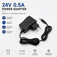 Adaptador de Corriente CA/CC de 24V 0.5A, Cargador con Enchufe Europeo, Transformador de 24V para Cámara CCTV, Tira de LED, Router, TV Box