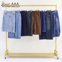 Rok Maxi Denim Vintage Wanita Grosir Musim Panas Slim High Waisted Jeans Bekas Second Hand Pakaian Bekas UKay UKay Bales Wanita