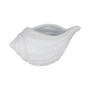 Vaso per Fiori a Forma di Conchiglia in Ceramica, Fioriera Nautica per Piante da Interno ed Esterno, Vaso Decorativo Costiero - Product Image 1