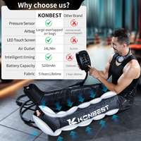 Masseur de pieds et de jambes sans fil avancé OEM ODM, amélioration de la circulation, soulagement de la douleur musculaire, bottes de récupération à compression d'air rechargeables