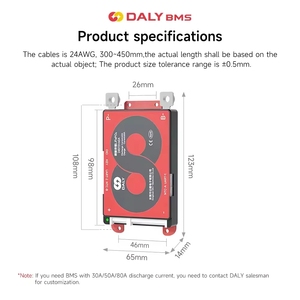 BSSY <span class=keywords><strong>Daly</strong></span> <span class=keywords><strong>BMS</strong></span> <span class=keywords><strong>13S</strong></span> 14S 15S 16S 48V pour batterie lithium 18650 véhicule EV 100A 200A 250A 280AH 320AH Smart LiFePO4 - Product Image 3