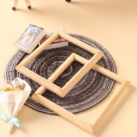 Modèle miniature, cadre en bois, mini DIY 1:12, accessoires de décoration pour maison de poupée OB11, maison de poupée pour usage domestique