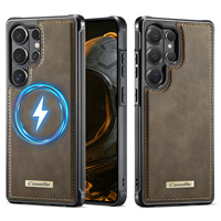 Coque de téléphone magnétique pour Samsung S26 Ultra avec chargement sans fil, effet givré, simili cuir, compatible Galaxy S25 Plus S24 S23 S22 A17 A57 A56 A16
