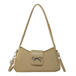 Ladies' bag 2026 new bow tie girls' bag fashionable and casual ladies' hand-held shoulder bag - Product Image 2